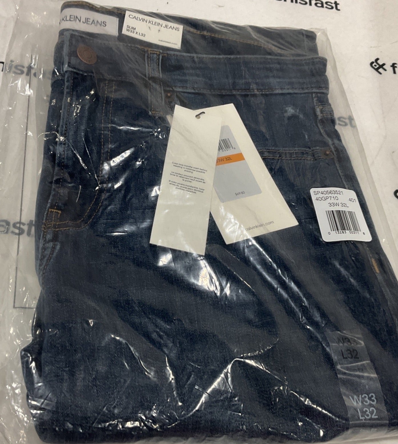 Calvin Klein Denim Pants Men's Slim 401