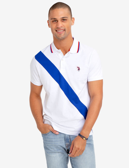 U.S. Polo Assn. - Mens Slim Fit Diagonal Stripe Polo Shirt