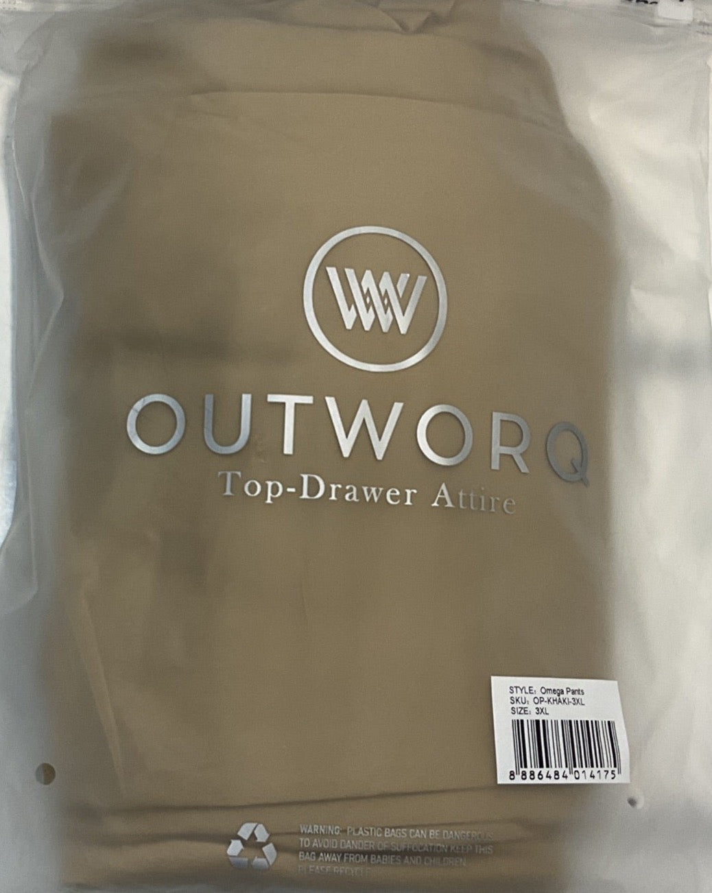 Outworq Men's Omega Pants OP-KHAKI