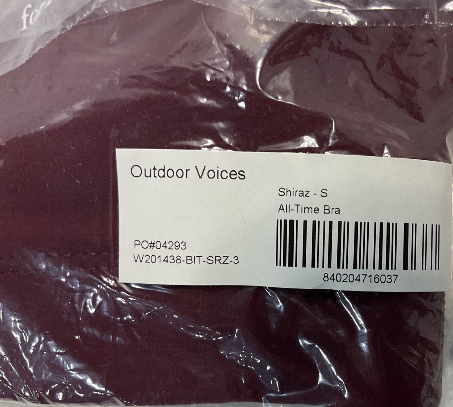 Outdoor Voices All-Time Bra Shiraz