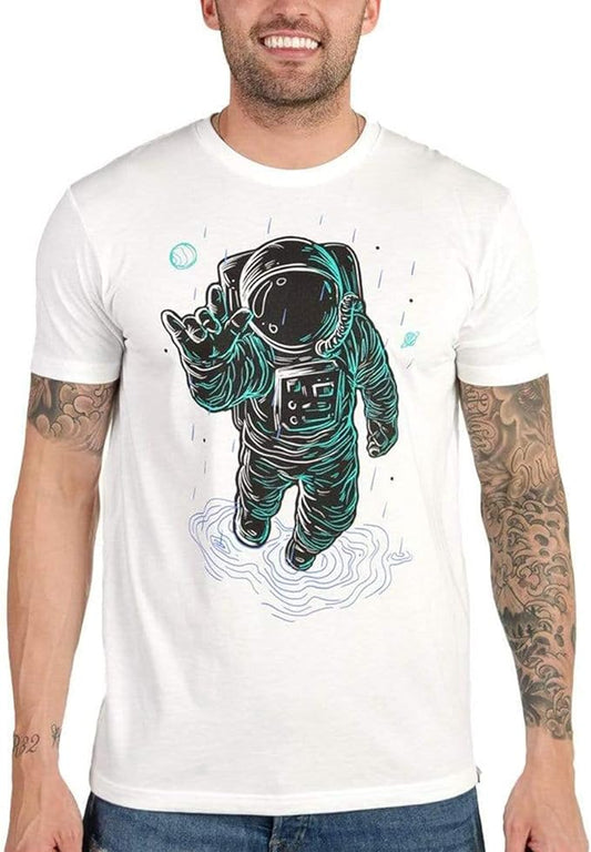 INTO THE AM Astronaut Graphic Universal Love Glow in the Dark Mens Tee