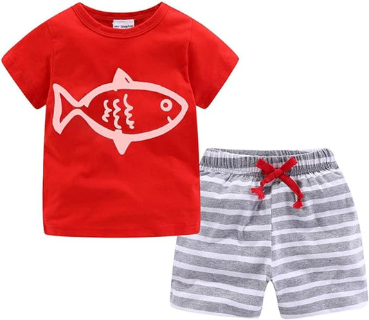 Mud Kingdom Little Boys Shorts Set Beach Outfits Holiday Summer