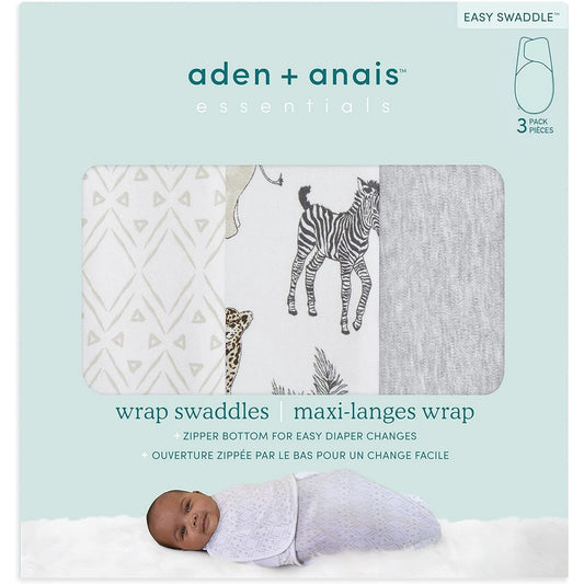 Aden Anais, Cotton Knit Baby Wrap, Newborn Wearable Swaddle Blanket, 3 Pack