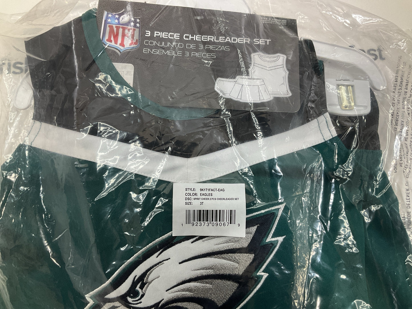 Girls Toddler Philadelphia Eagles Two-Piece Spirit Cheerleader Set with Bloomers