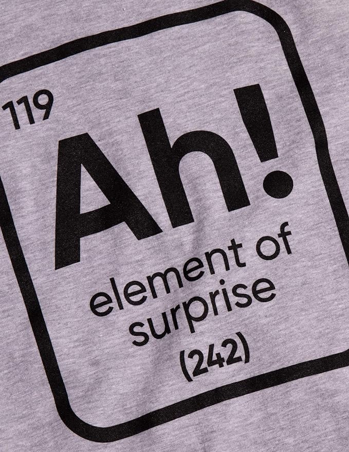 Ah! The Element of Surprise Phrase Men T-Shirt