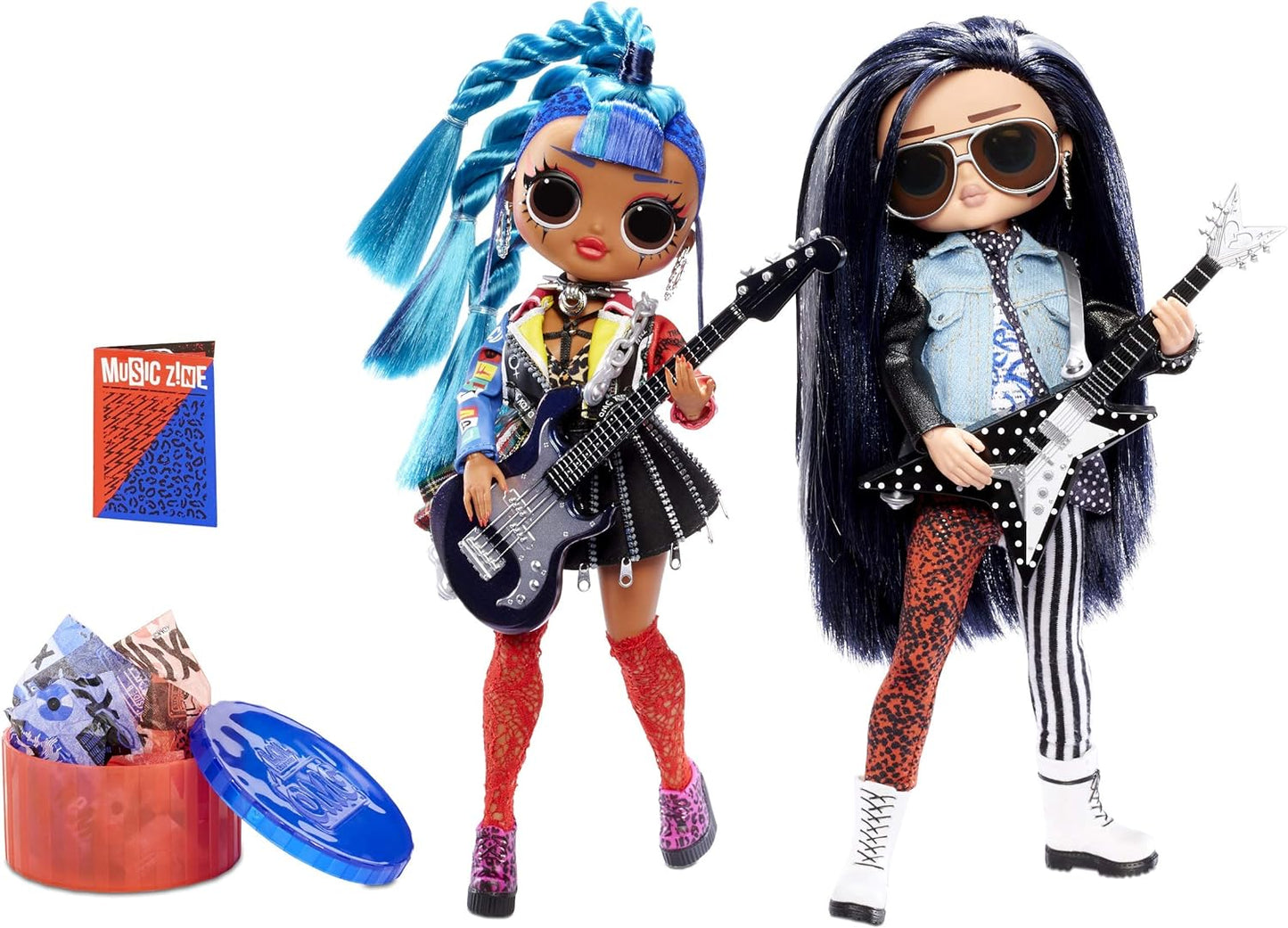 LOL. Surprise! O.M.G. Remix Rocker Boi and Punk Grrrl 2 Pack – 2 Fashion Dolls with Music