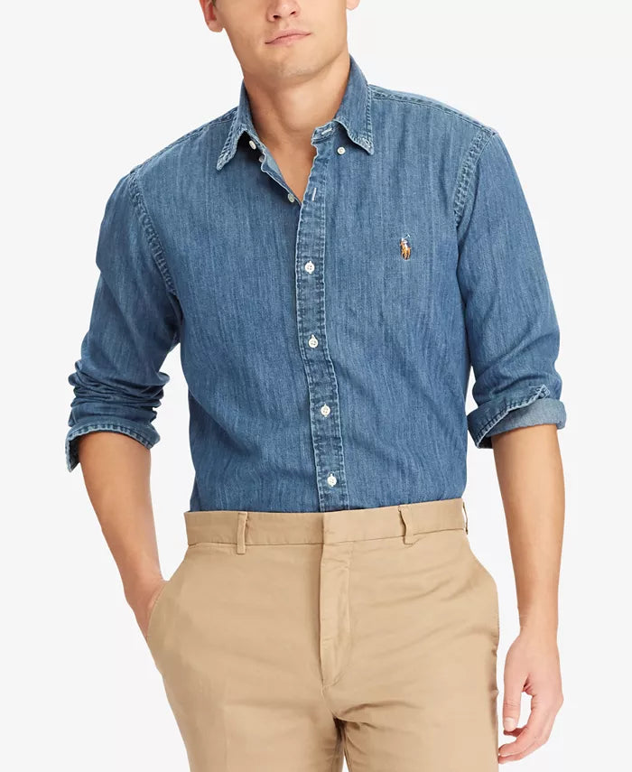 POLO RALPH LAUREN Men's Classic-Fit Denim Shirt