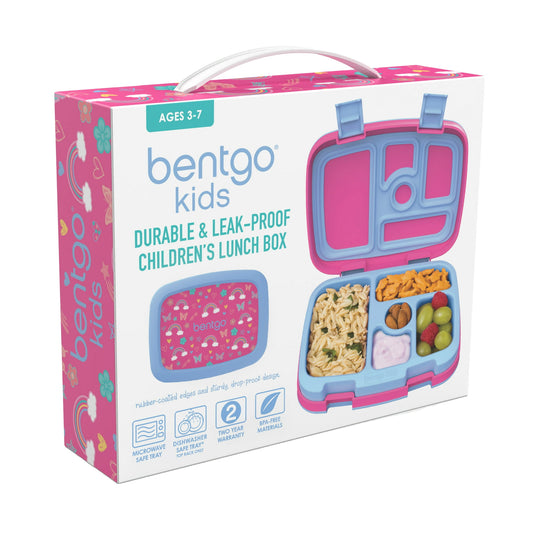 Bentgo Kids Prints Leak-Proof, 5-Compartment Bento-Style Kids Lunch Box