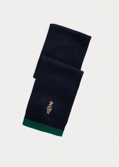 Polo Ralph Lauren Kids Polo Bear Cotton Scarf In Rl Navy (Infant)