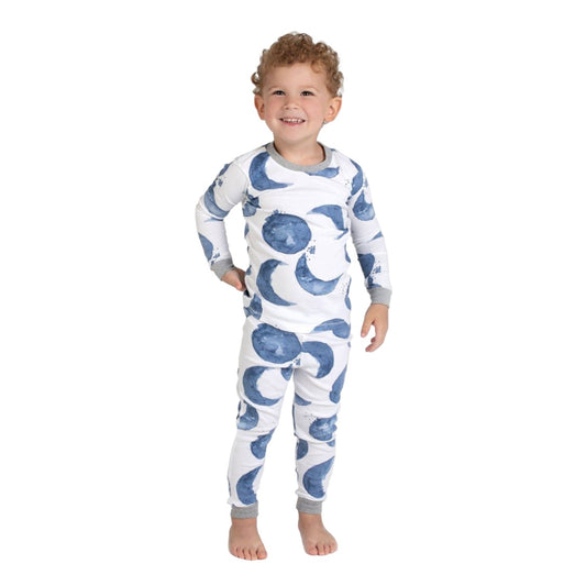 Burt's Bees Baby® Toddler Boys' Hello Moon Organic Cotton Snug Fit Pajama Set