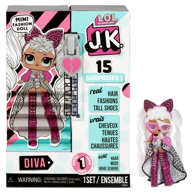 LOL Surprise JK Diva Mini Fashion Doll with 15 Surprises