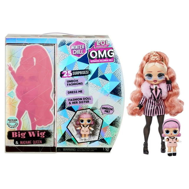 LOL Surprise OMG Winter Chill Big Wig Fashion Doll & Madame Queen Doll