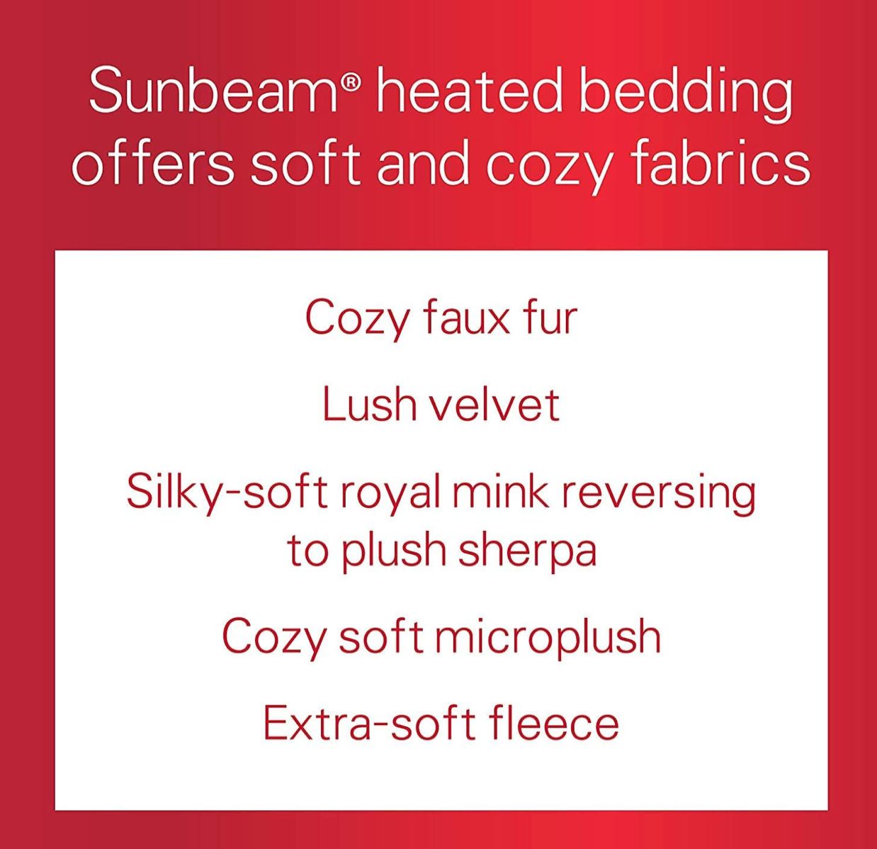 Sunbeam Heated Blanket | Velvet Plush