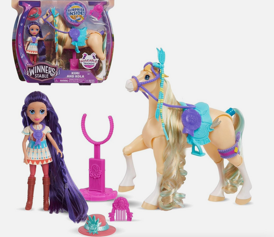 Winner's Stable Doll and Horse Toy Set