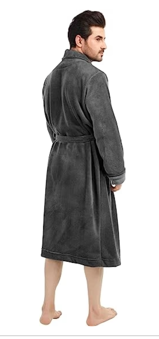 Mens Shawl Collar Fleece & Spa Bath Robe