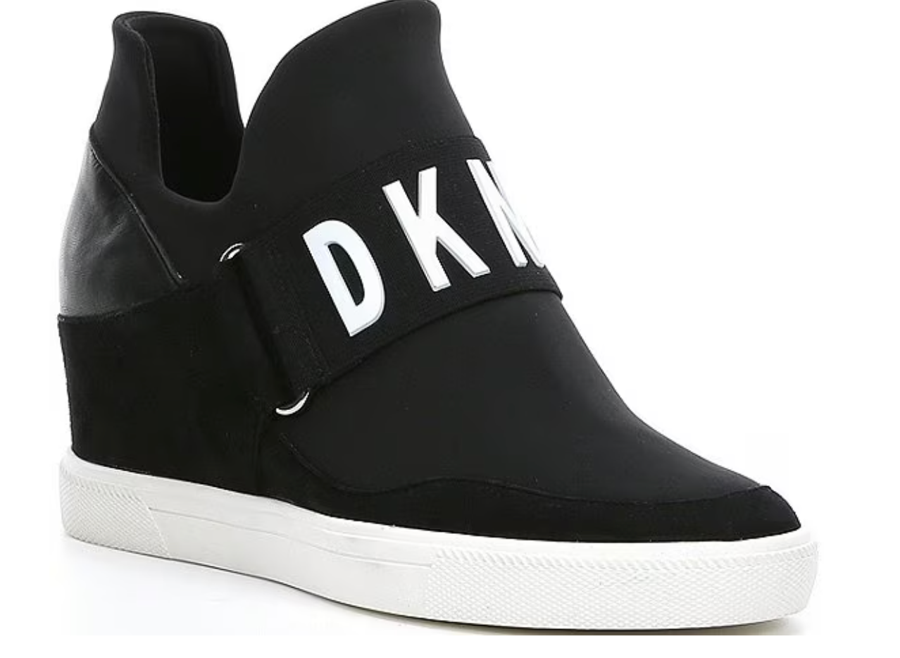 DKNY Cosmos Logo Hidden Wedge Slip On Sneakers