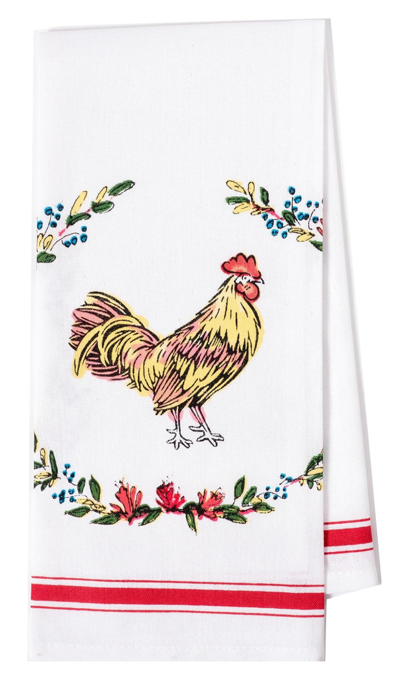 Pantry Rooster Kitchen Dish Towel Set of 4