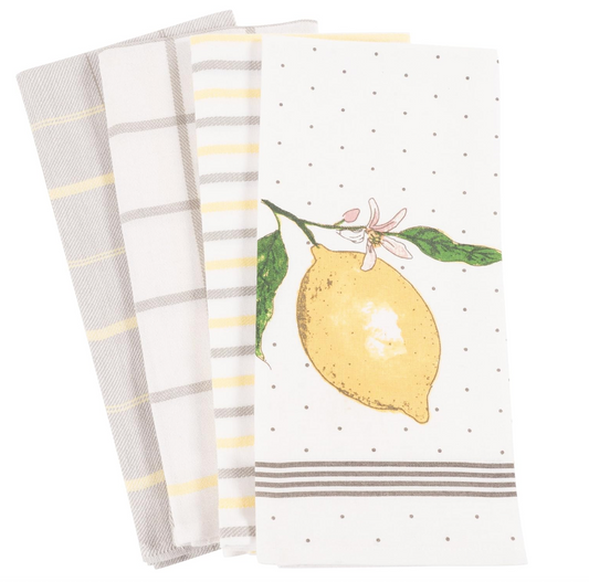 Pantry Lemon Kitchen Dish Towel Set of 4