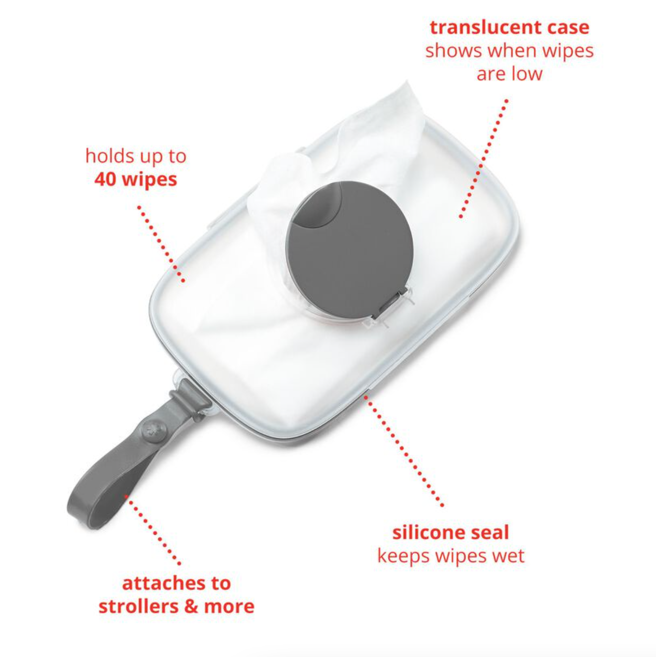 Grab & Go Snug Seal Wipes Case