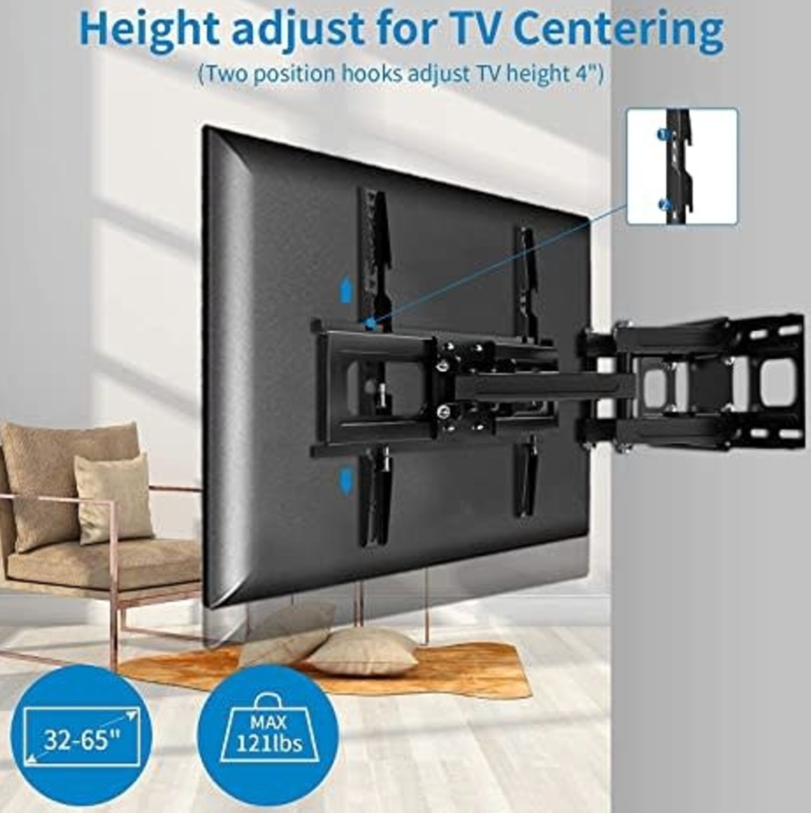 Everstone TV Wall Mount - Full Motion