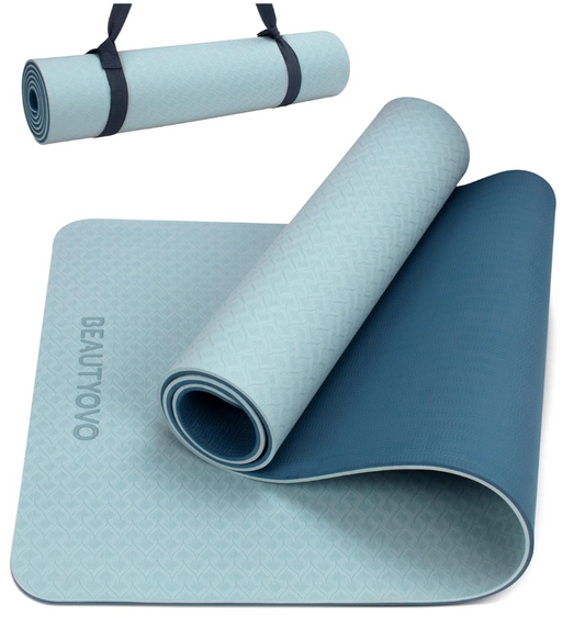 BEAUTYOVO Yoga Mat with Strap