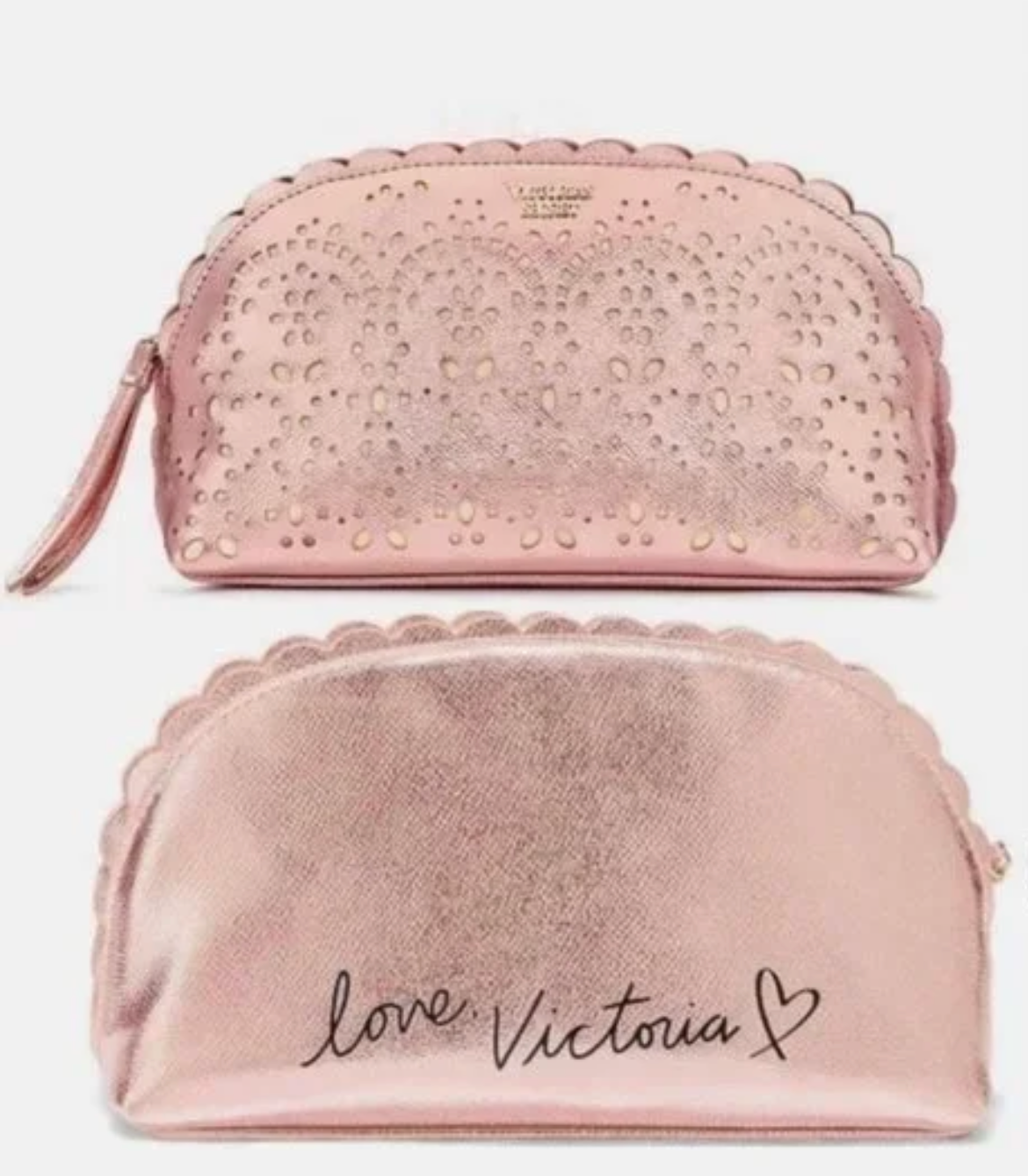 Victoria Secret Cosmetic Bag Makeup Rose Gold