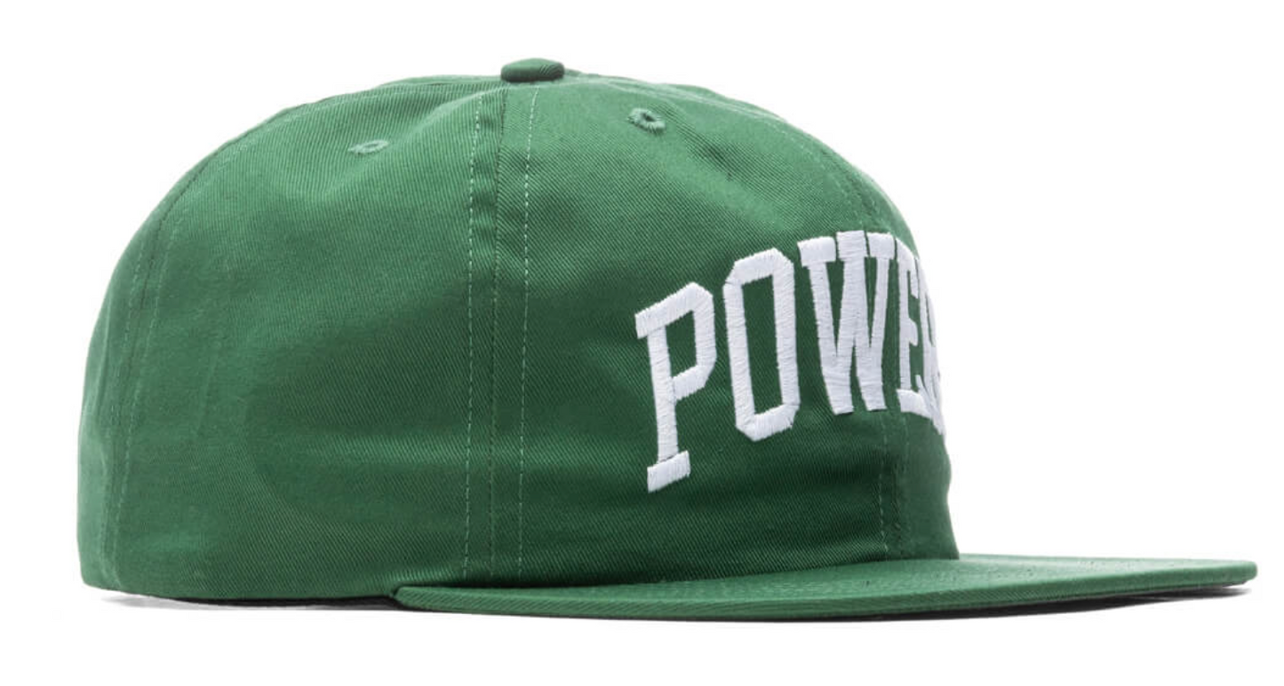 POWERS ARCH LOGO 6-PANEL CAP - GREEN/WHITE