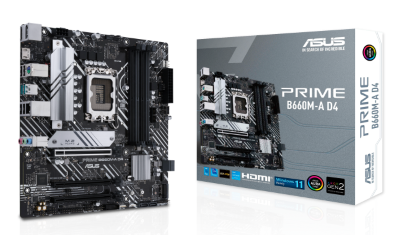 ASUS Prime B660M-A D4 LGA 1700(Intel 12th Gen) mATX Motherboard