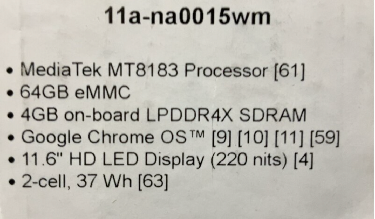 HP 11.6" Chromebook