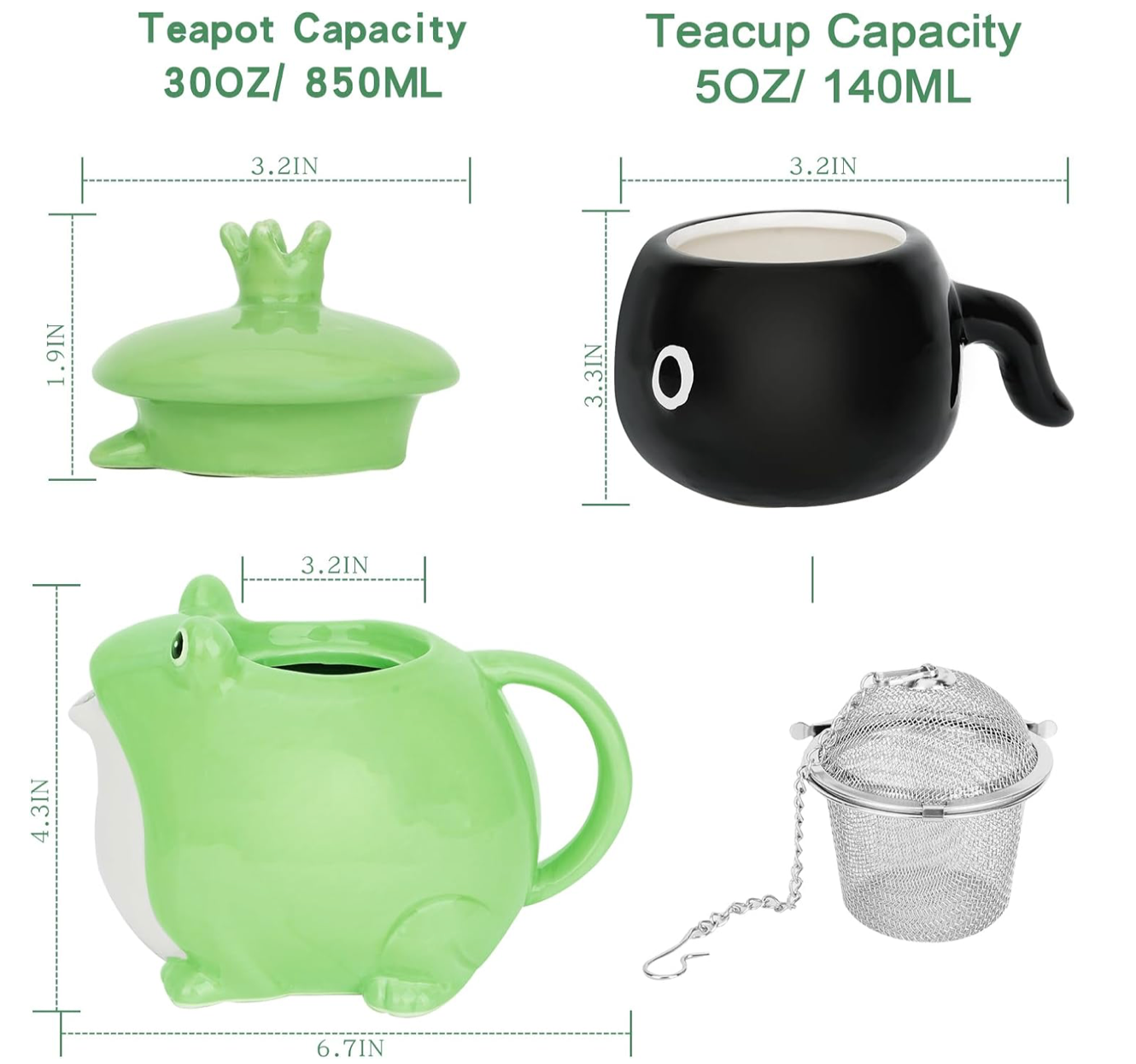 Frog Teapot & Teacup