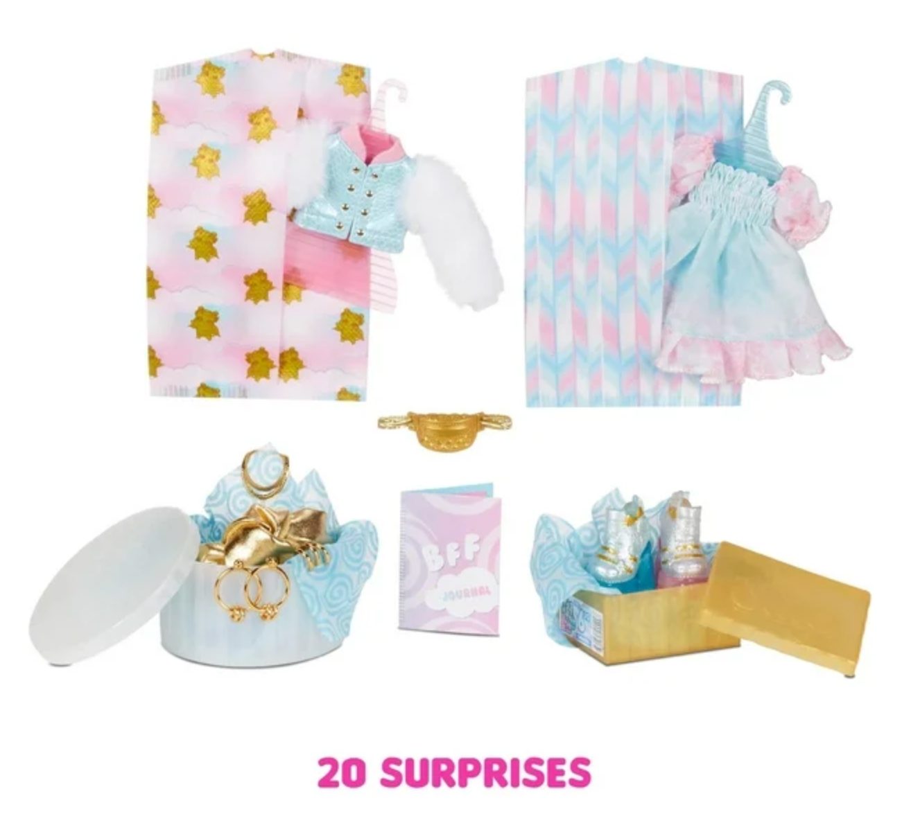 OMG Sweets Fashion Doll - Dress up Doll Set with 20 Surprises