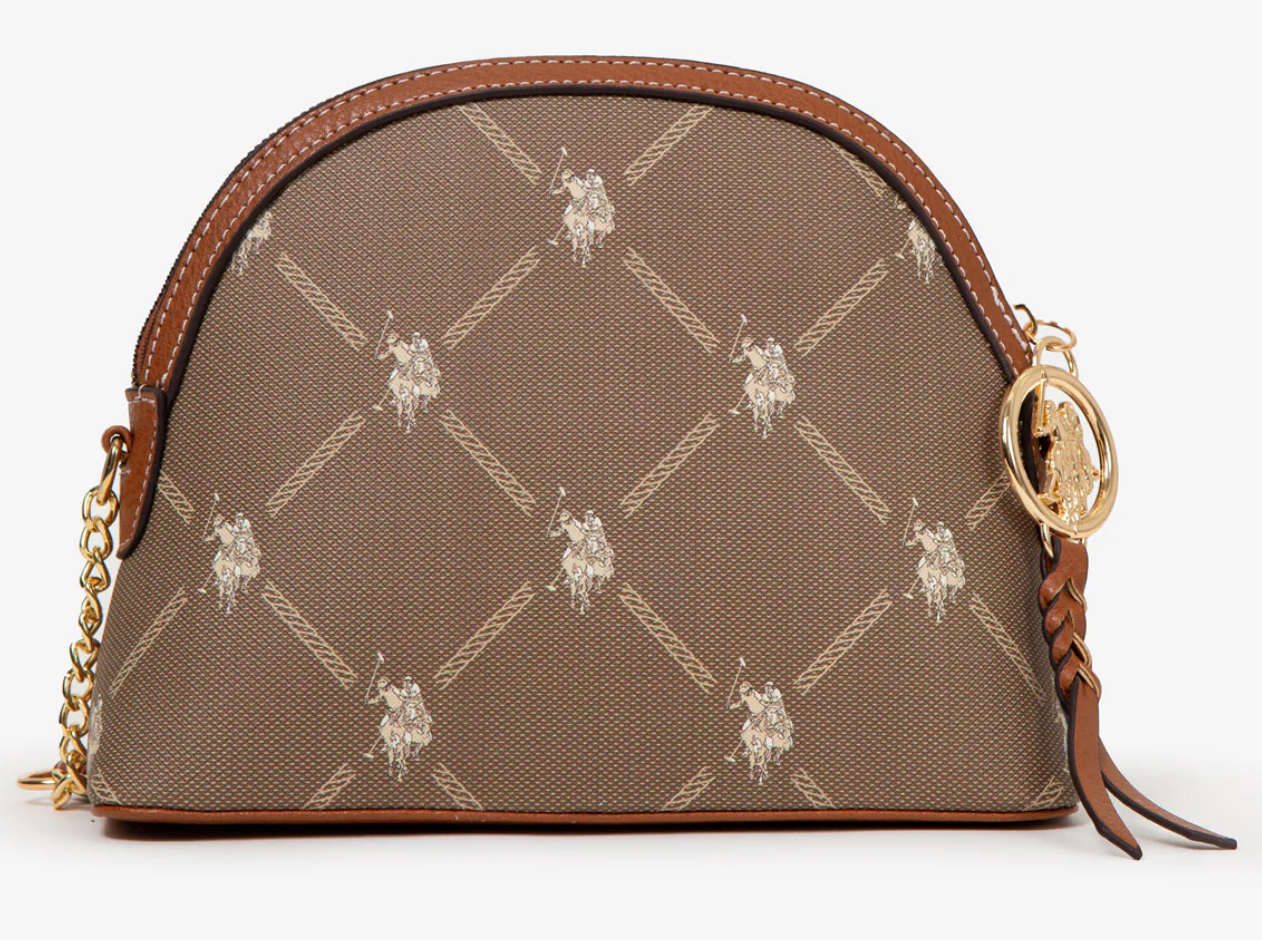 U.S. POLO ASSN. Floral Signature Crossbody Khaki