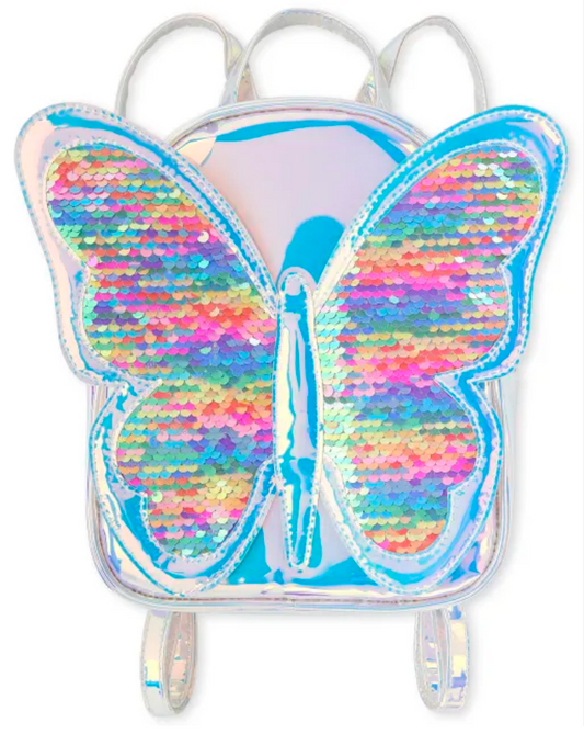 Girls Crazy 8 Flip Sequin Butterfly Holographic Mini Backpack