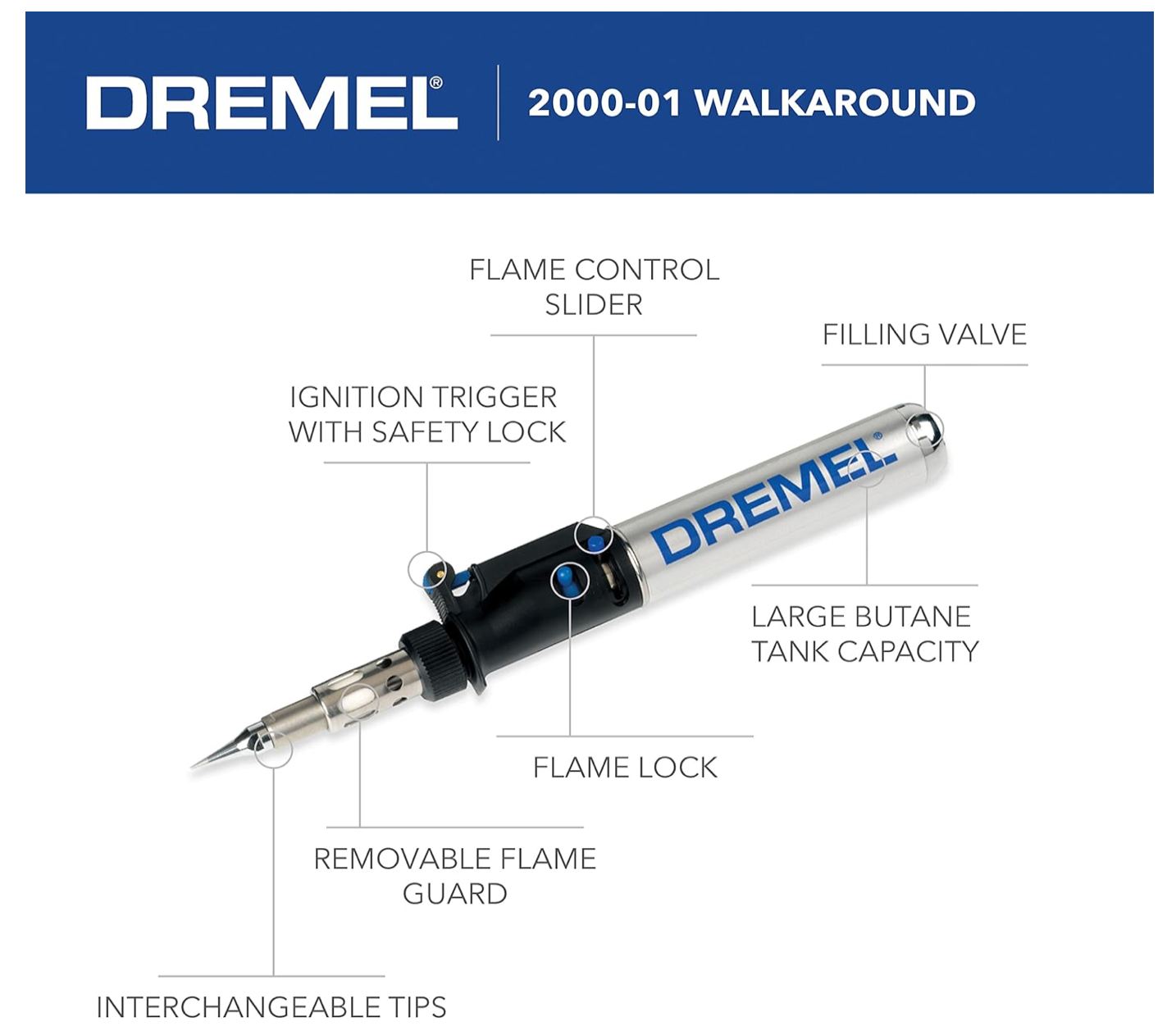 Dremel 2000-01 VersaTip Butane Soldering Torch