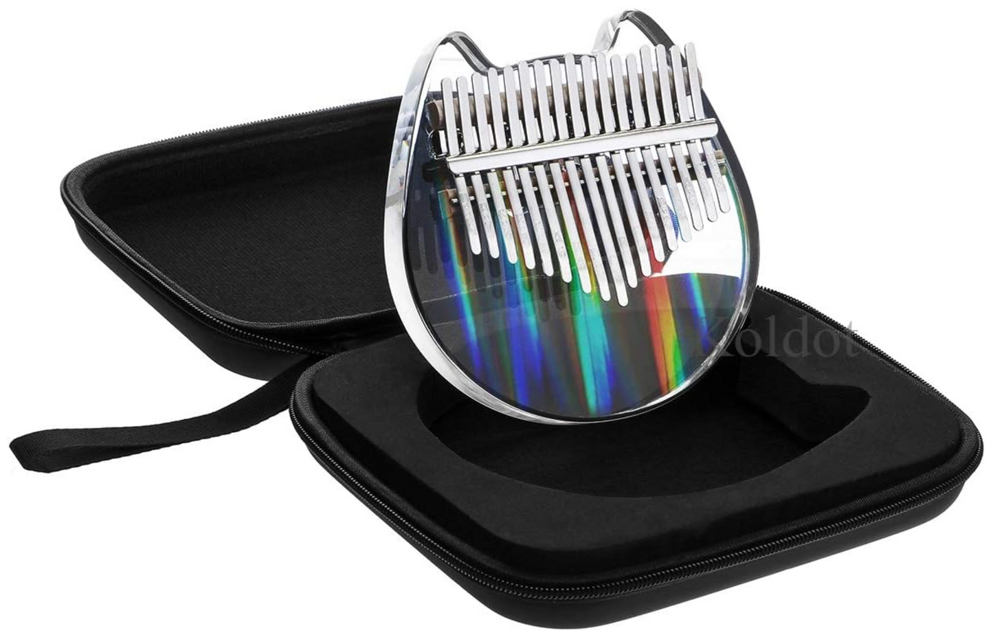 Rainbow Clear Kalimba Thumb Piano, Cat shaped