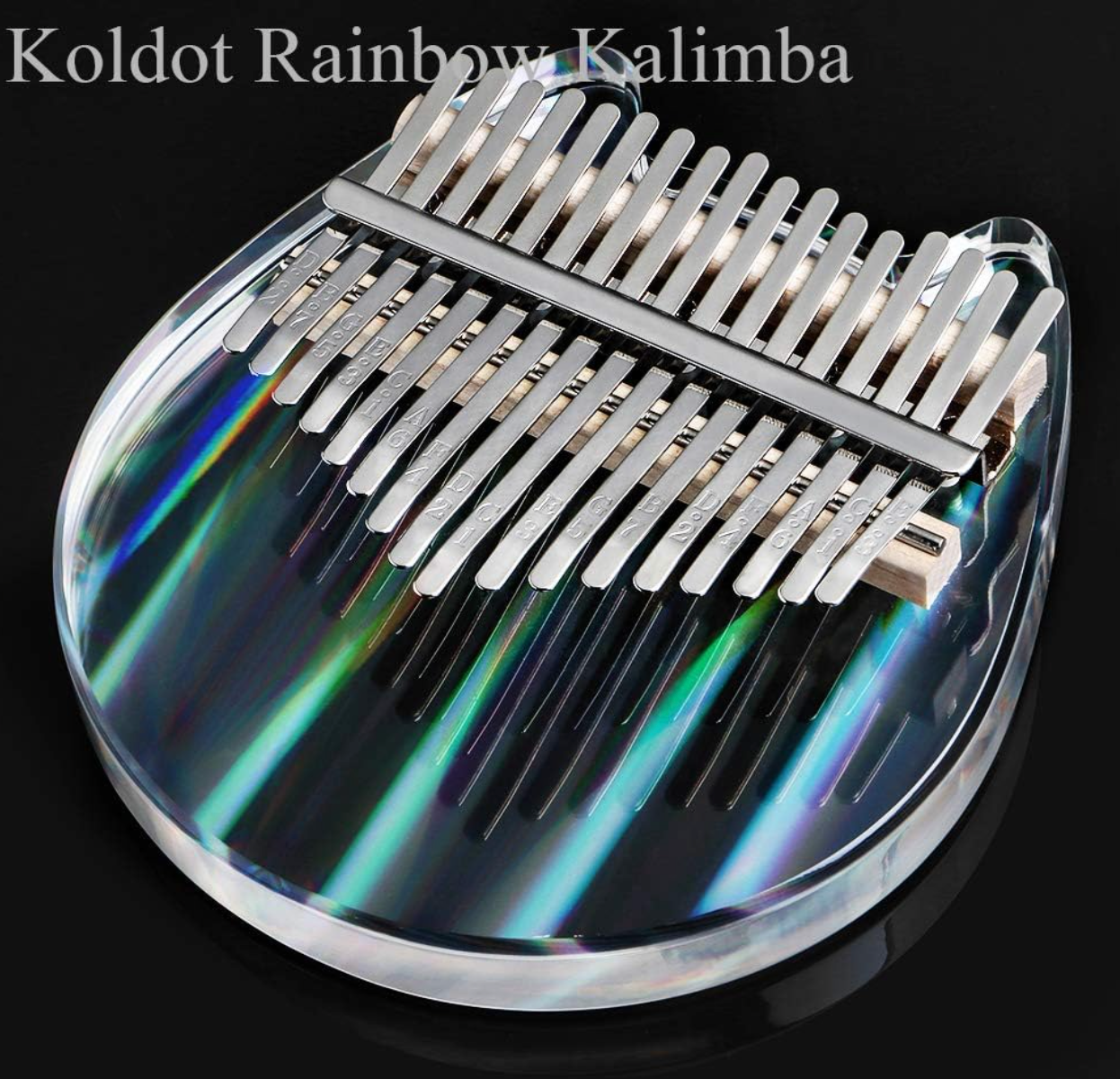 Rainbow Clear Kalimba Thumb Piano, Cat shaped