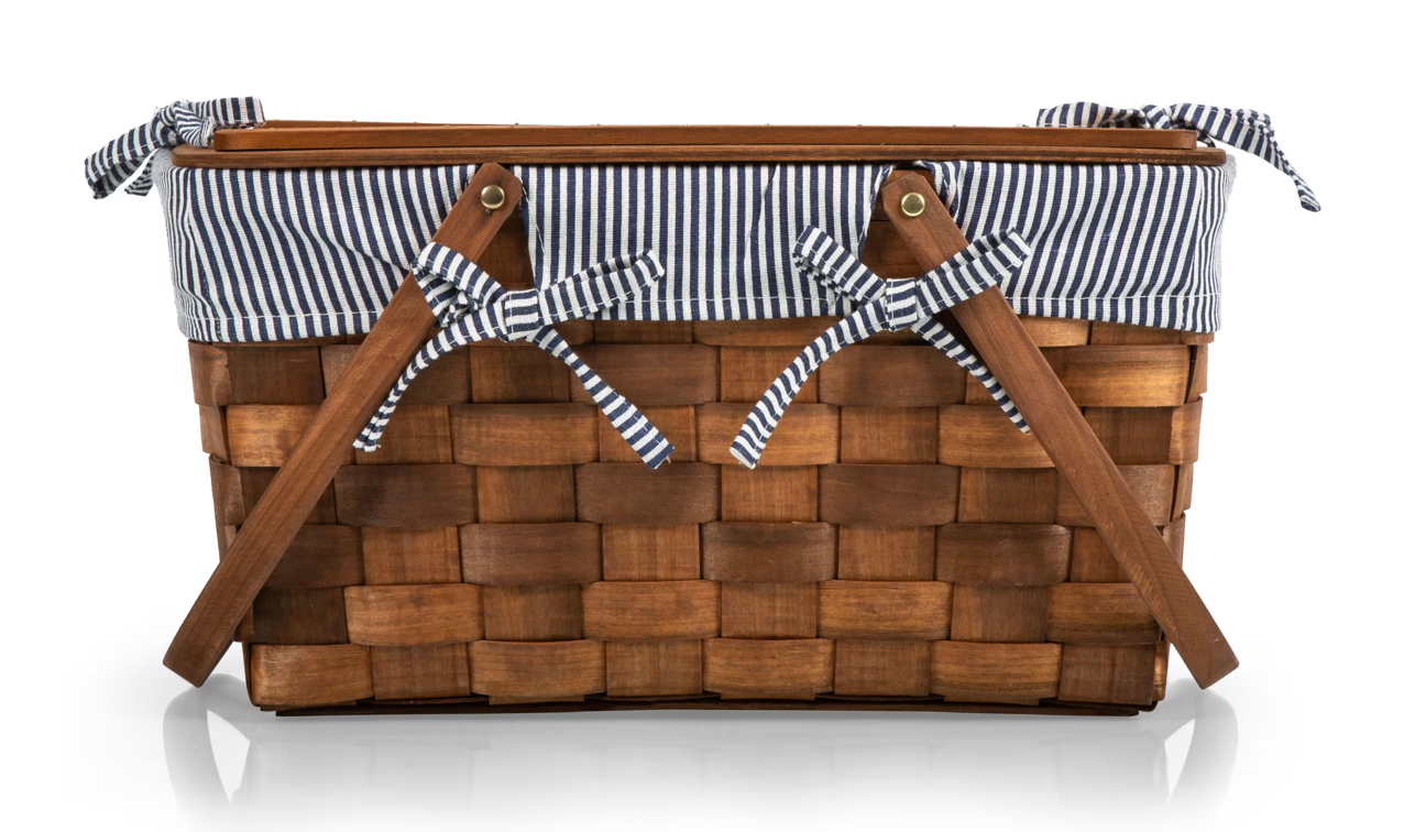 Kansas Wood Picnic Basket