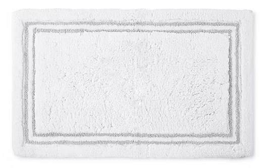 Fieldcrest Luxury Border Stripe Bath Rug, Silver 17 x 24 in