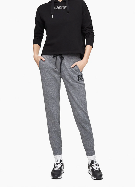 Calvin Klein Women's Performance Logo Patch Jogger Sweatpants - Grey - L