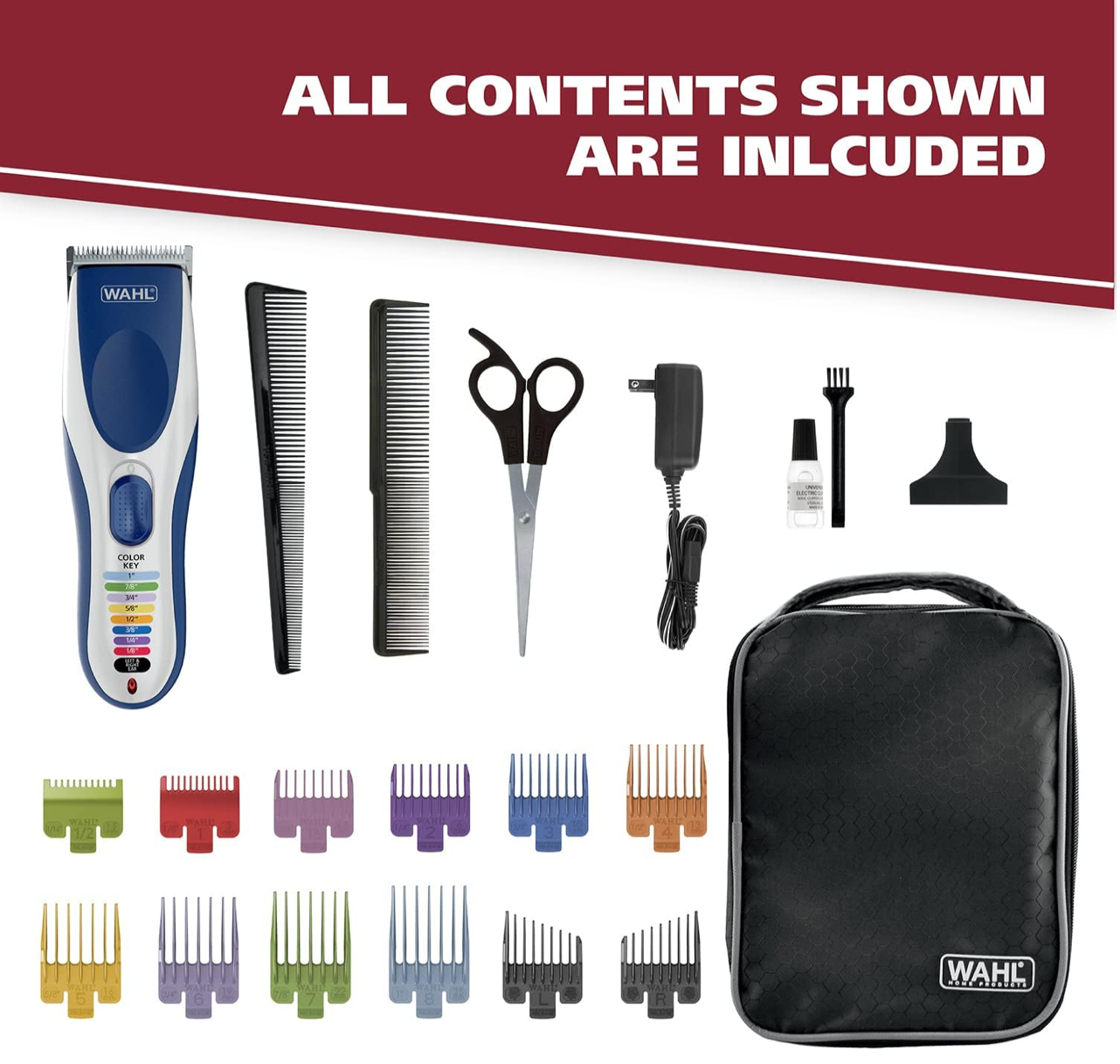 Wahl Color Pro 21-Piece Cordless Hair Clipper Set