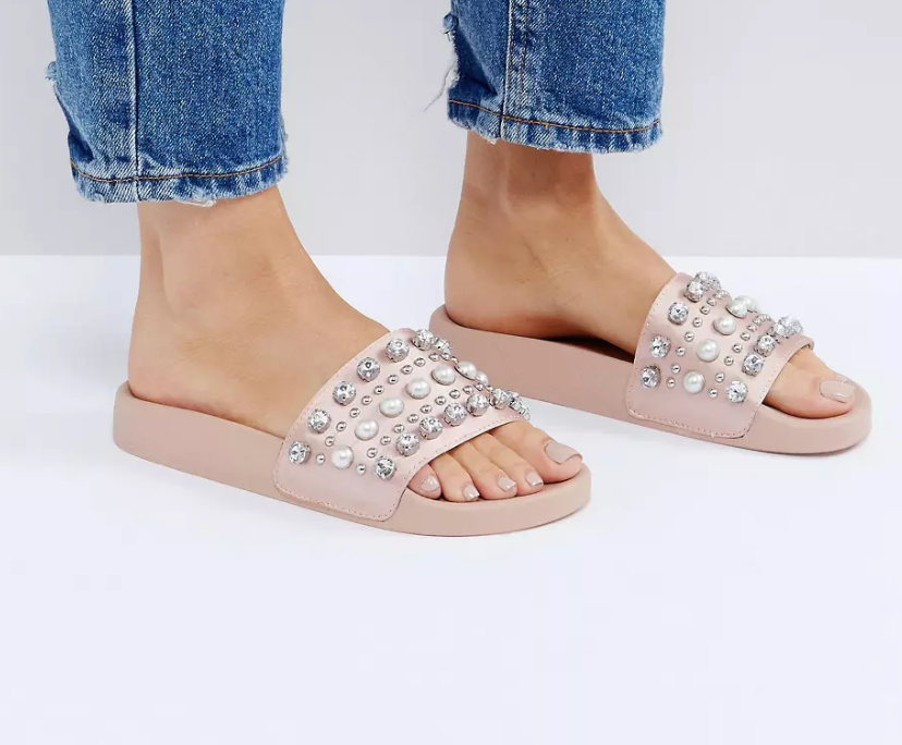 ALDO Sirna Embellished Slider Shoes