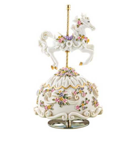 Collections Etc Carousel Horse Castle in the Sky Music Box