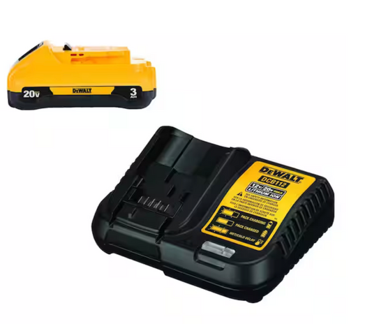 DEWALT DCB230C 20V MAX 3.0Ah Compact Battery Pack and Charger Starter Kit