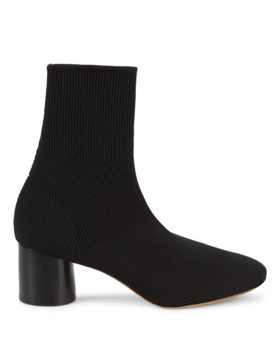 VINCE Tasha Rib-Knit Cylinder Heel Sock Booties Shoes