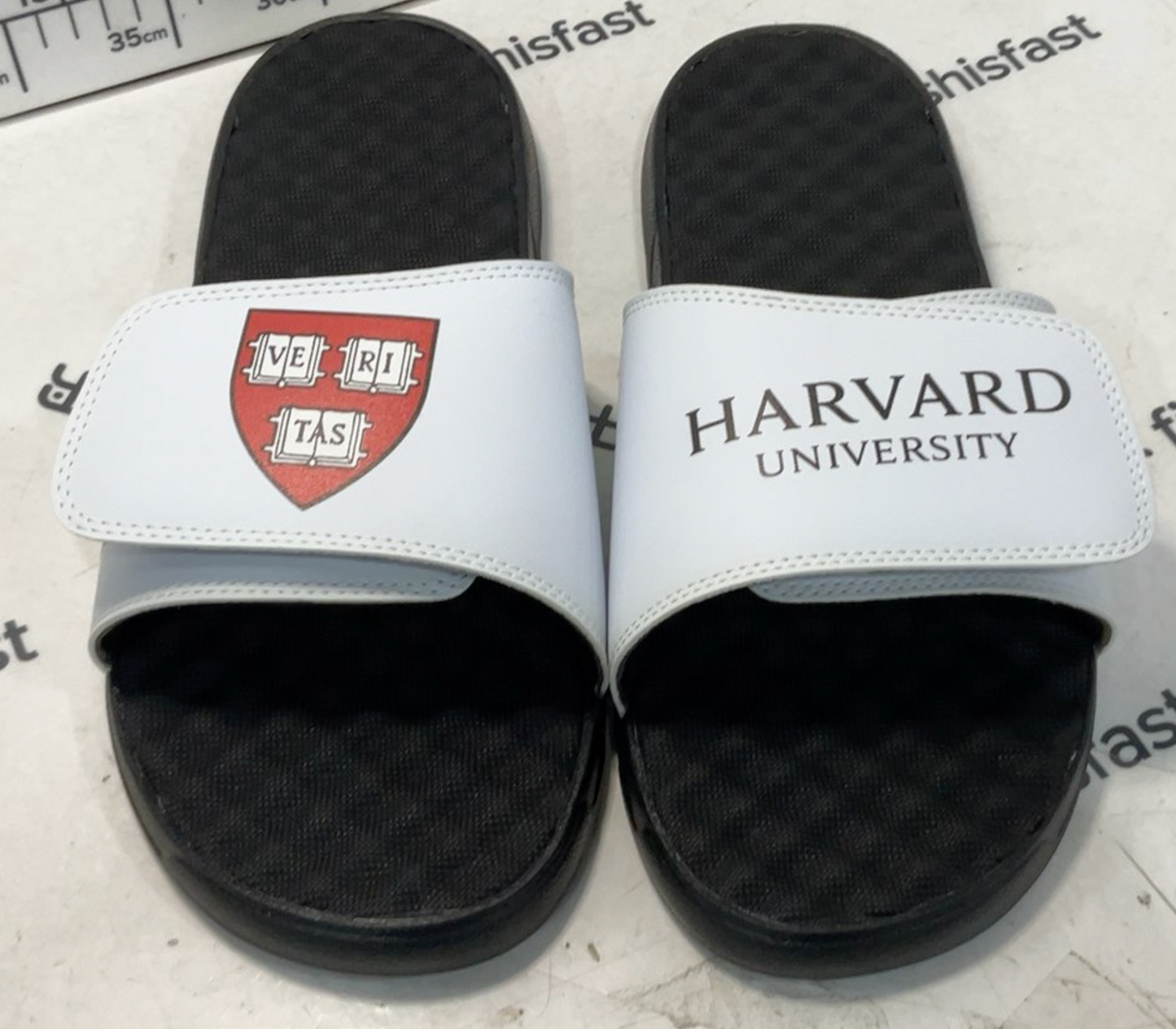 Harvard Shield Wordmark Slides Shoes