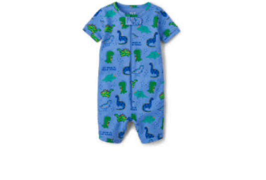 The Children’s Place Toddler Boys Dino Snug Fit Cotton One Piece Pajamas -