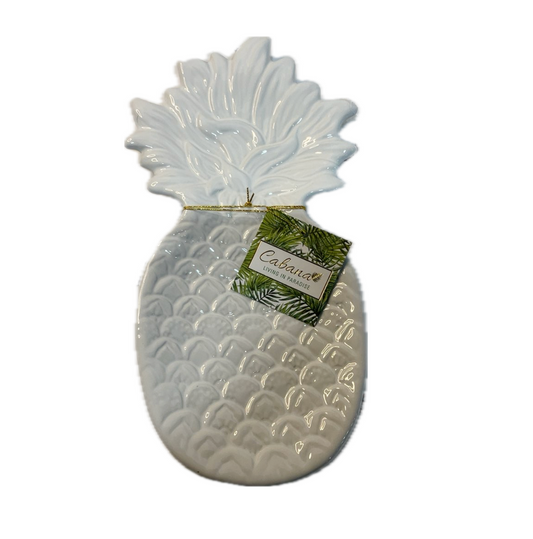 Cabana Living Paradise Decorative White Pineapple