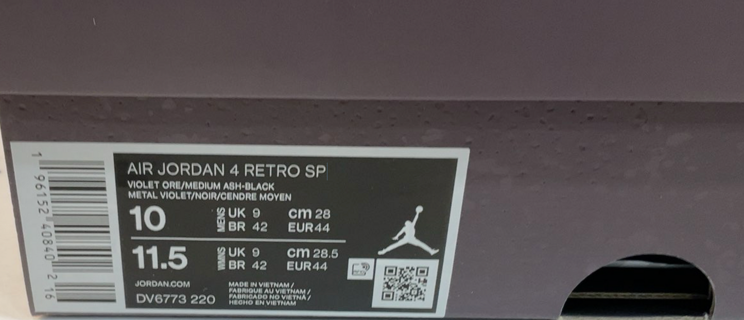 АIR JORDAN 4 RETRO SP "A Ma Maniére - Violet Ore" Sneaker Shoes