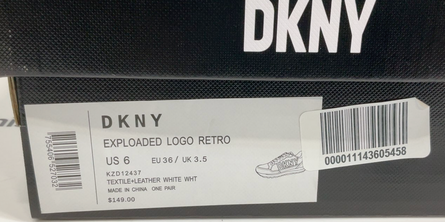 DKNY Women's Exploded Logo Retro Sneakers