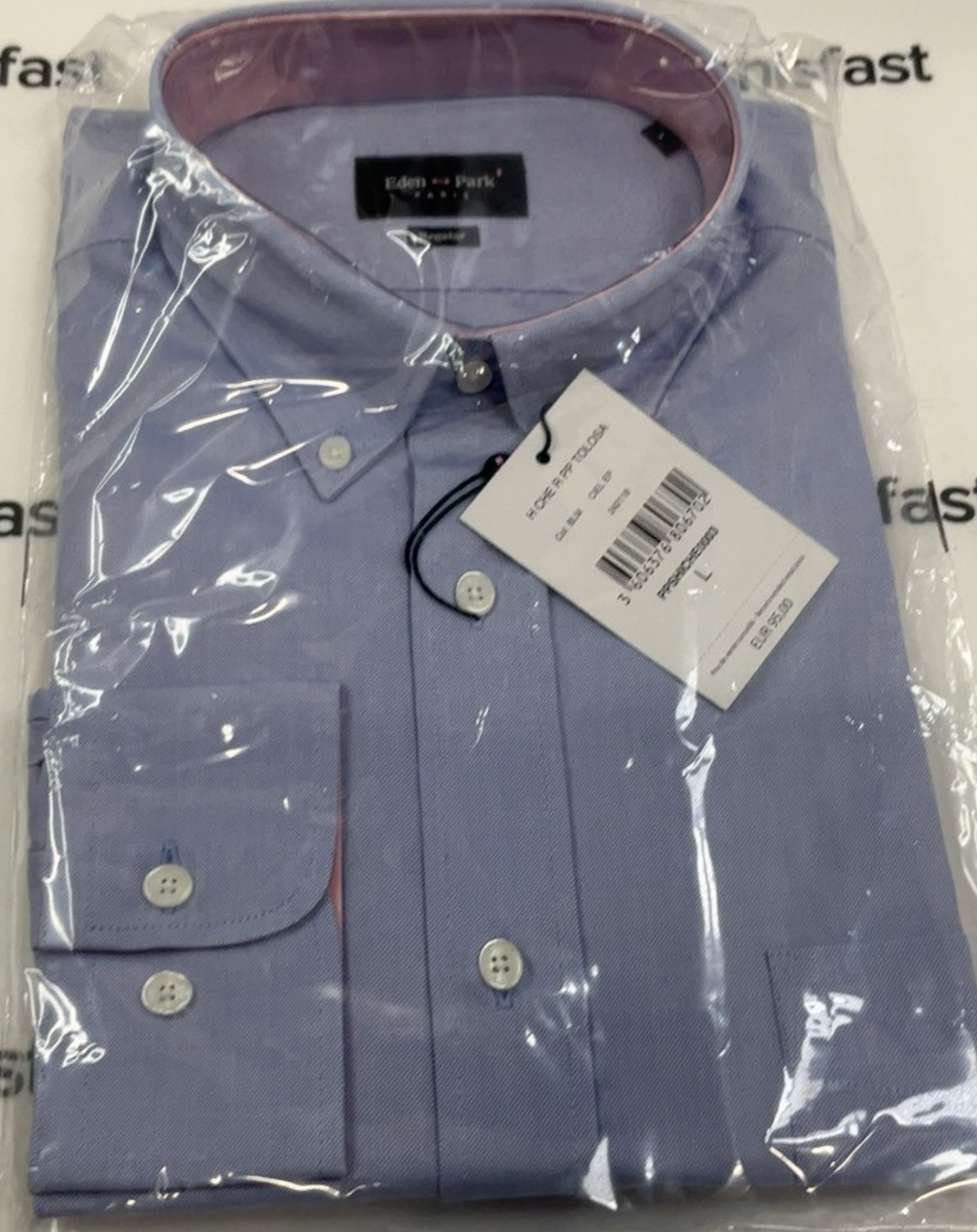 EDEN PARK - MEN'S BLUE COTTON SHIRT